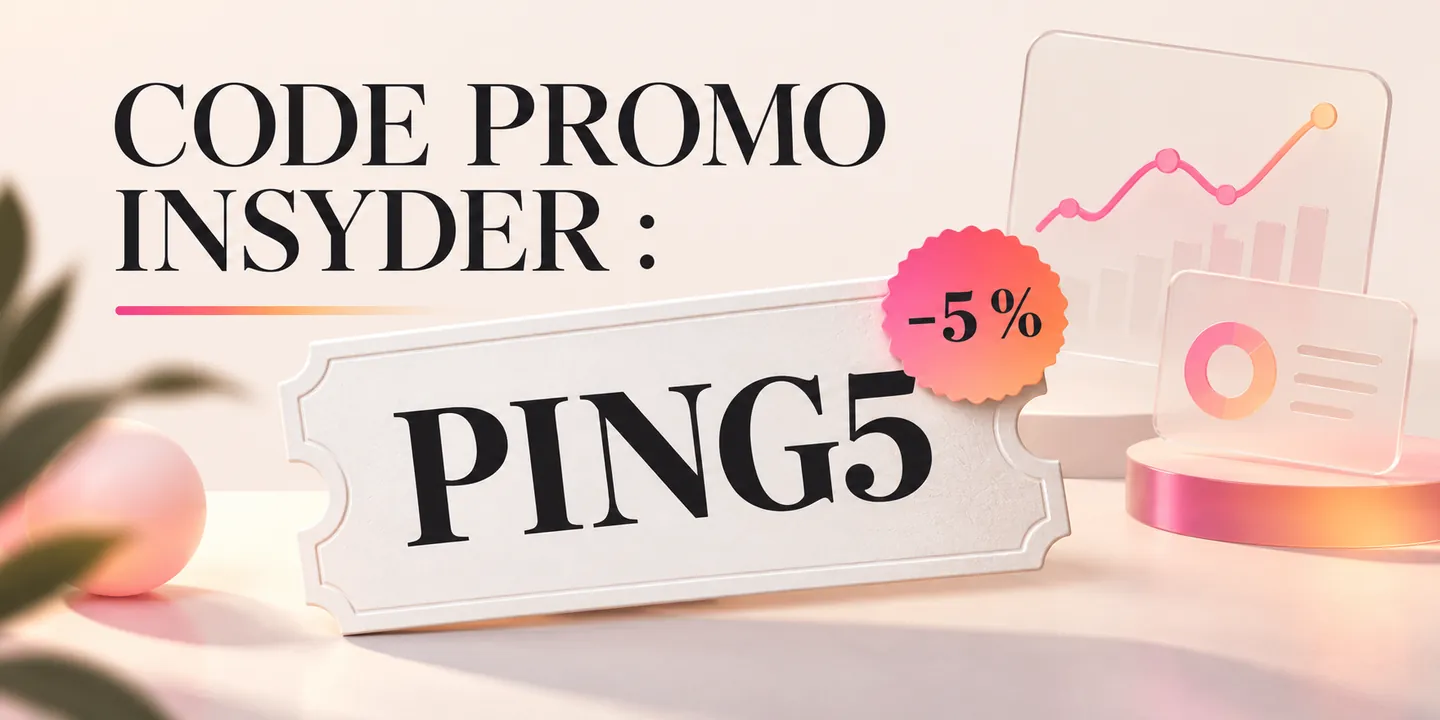 CODE PROMO INSYDER : PING5 — réduction annoncée de 5 %